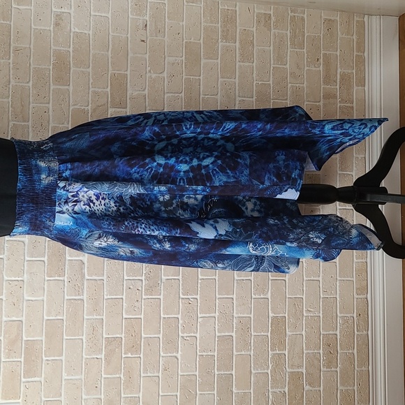 Desigual Women's Blue Batik Summer Skirt (SzS) - Picture 1 of 10